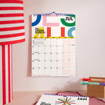 2027 Design Museum Calendar, Dots & Grids, month to view July with UK and US holidays