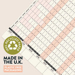 2027 Minimalist Wall Planner, weekends highlighted, 150gsm recycled paper