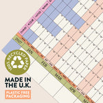 2027 Pistachio & Peach Wall Planner, weekends highlighted, 150gsm recycled paper