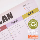 Large A1 Portrait Wall Planner | Year at a Glance