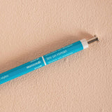 A vivid turquoise refillable ballpoint pen with a metal tip