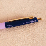 Retro design Ballpoint pen, purple and navy, Anterique x Days