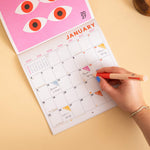 2027 Modernist Wall Calendar, moon phases, week starts Monday