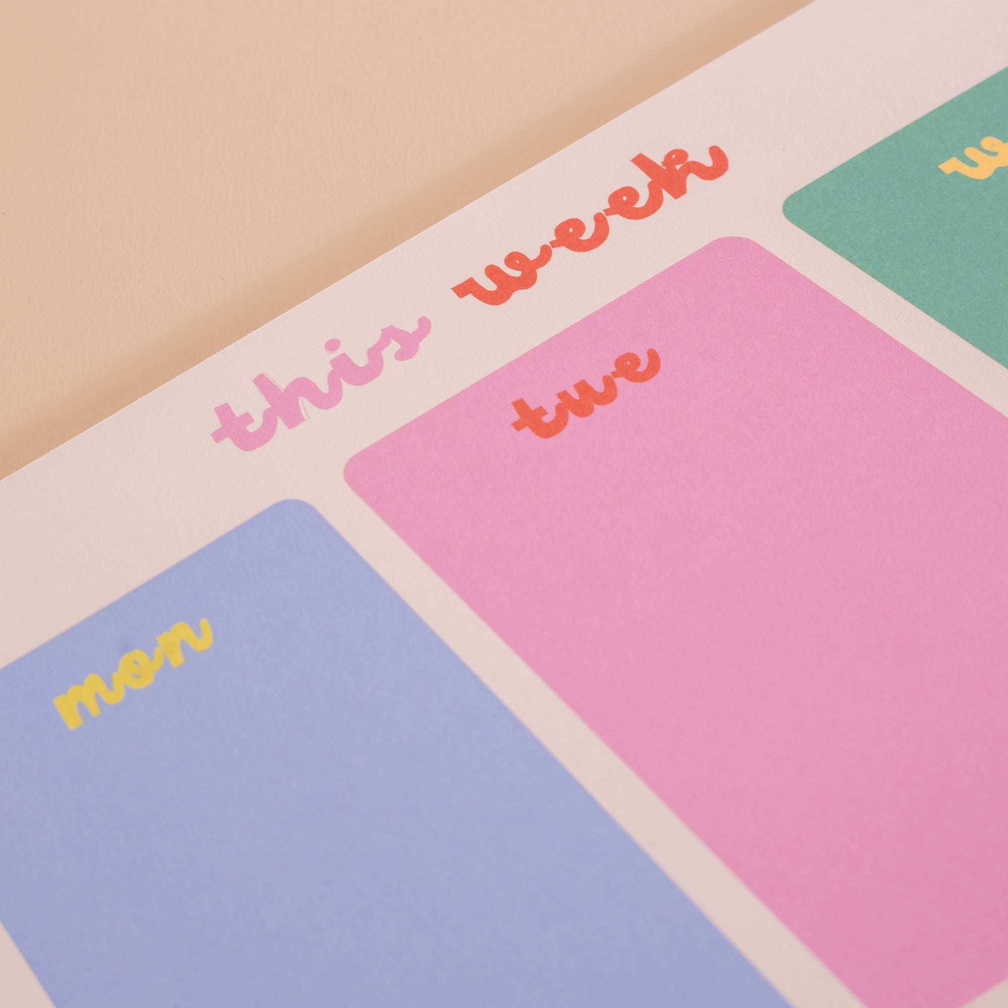 A4 Bright Side Weekly Planner Pad, dedicated to-do list section
