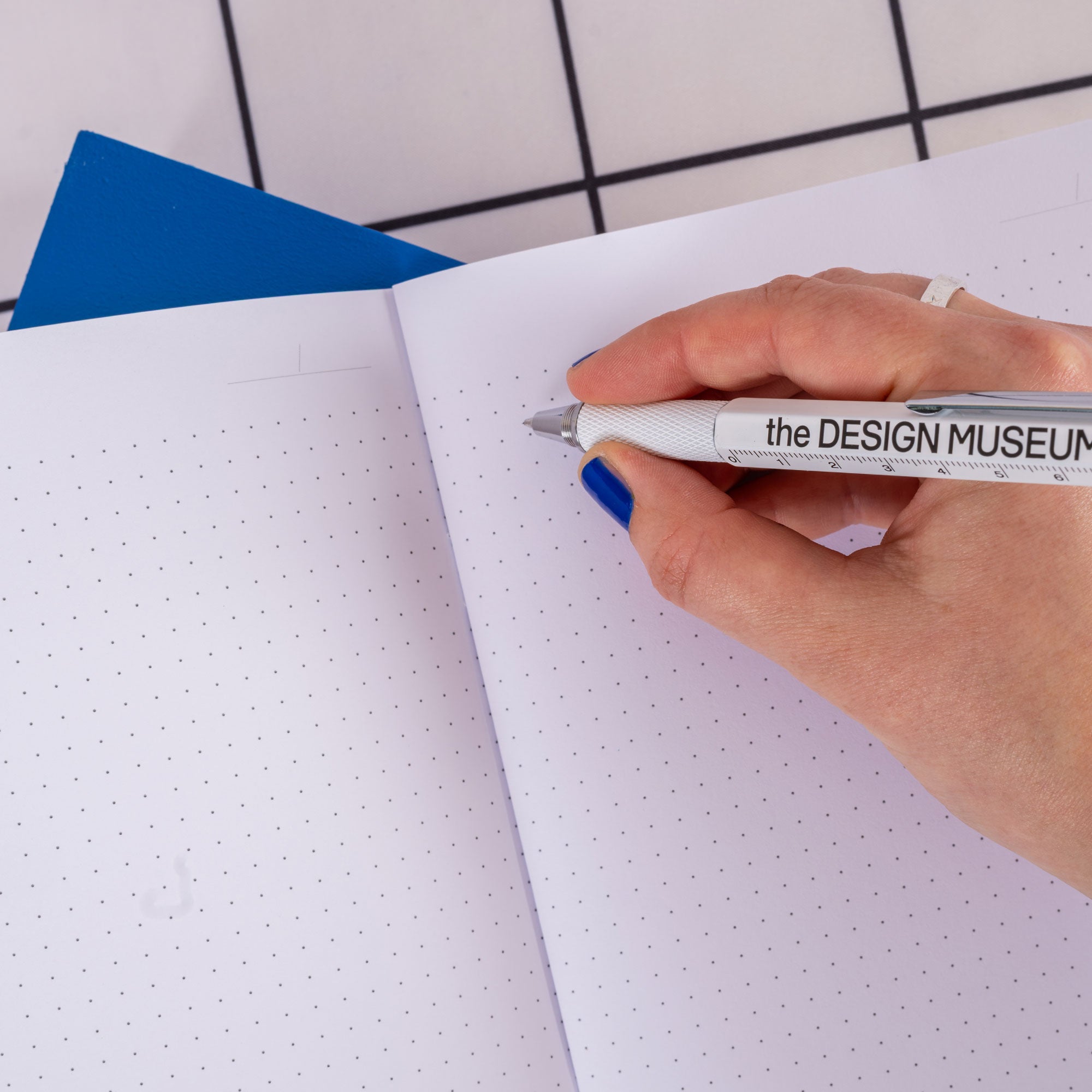 A5 Dotted Grid Design Museum Notebook, 100% recycled paper, dotted pages