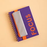 Smooth-running zip with contrast fabric pull tab, Kikkerland pencil pouch in Grey