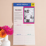 Good Tuesdays 2026 calendar, in collaboration with Ben Allen, British Artist who's art is described as contemporary pop art. 