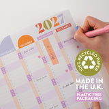 2027 Year Wall Planner | Landscape | Geometric Citrus Splash