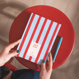 2027 Diary | A5 Hardcover Week to View | Red & Blue Stripe