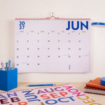 2027 Simply Bright A3 Landscape Calendar, moon phases and week numbers