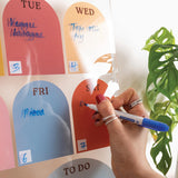 A3 Wipeable Weekly Planner | Recycled Acrylic | Earthy Arches | Optional Wall Mounts