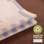 A4 Butter Blue Weekly Planner Pad, 52 tear-away pages on 100% recycled paper