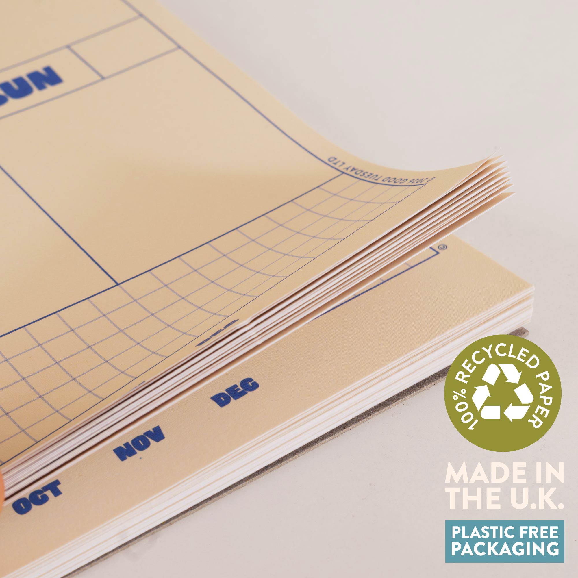 A4 Colour Theory Weekly Planner Pad, space for notes alongside the weekly grid