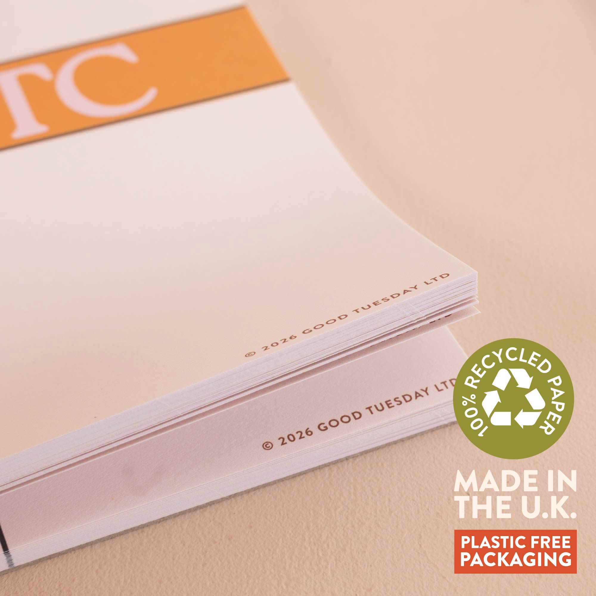 A4 Scandi Weekly Planner Pad, 52 tear-away pages on 100% recycled paper