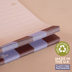 A5 Checks & Stripes Daily Planner Pad, 50 tear-away pages on 100% recycled paper