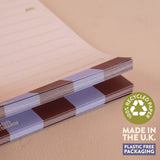 A5 Checks & Stripes Daily Planner Pad, 50 tear-away pages on 100% recycled paper