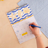 2027 Amalfi Sunshine A4 Calendar, mini month summary and date grid