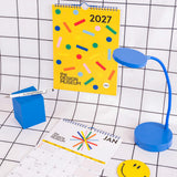 2027 Design Museum Dots & Grids A4 Calendar, UK and US holidays included