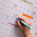 A1 landscape wall planner, January to December 2027 monthly overview