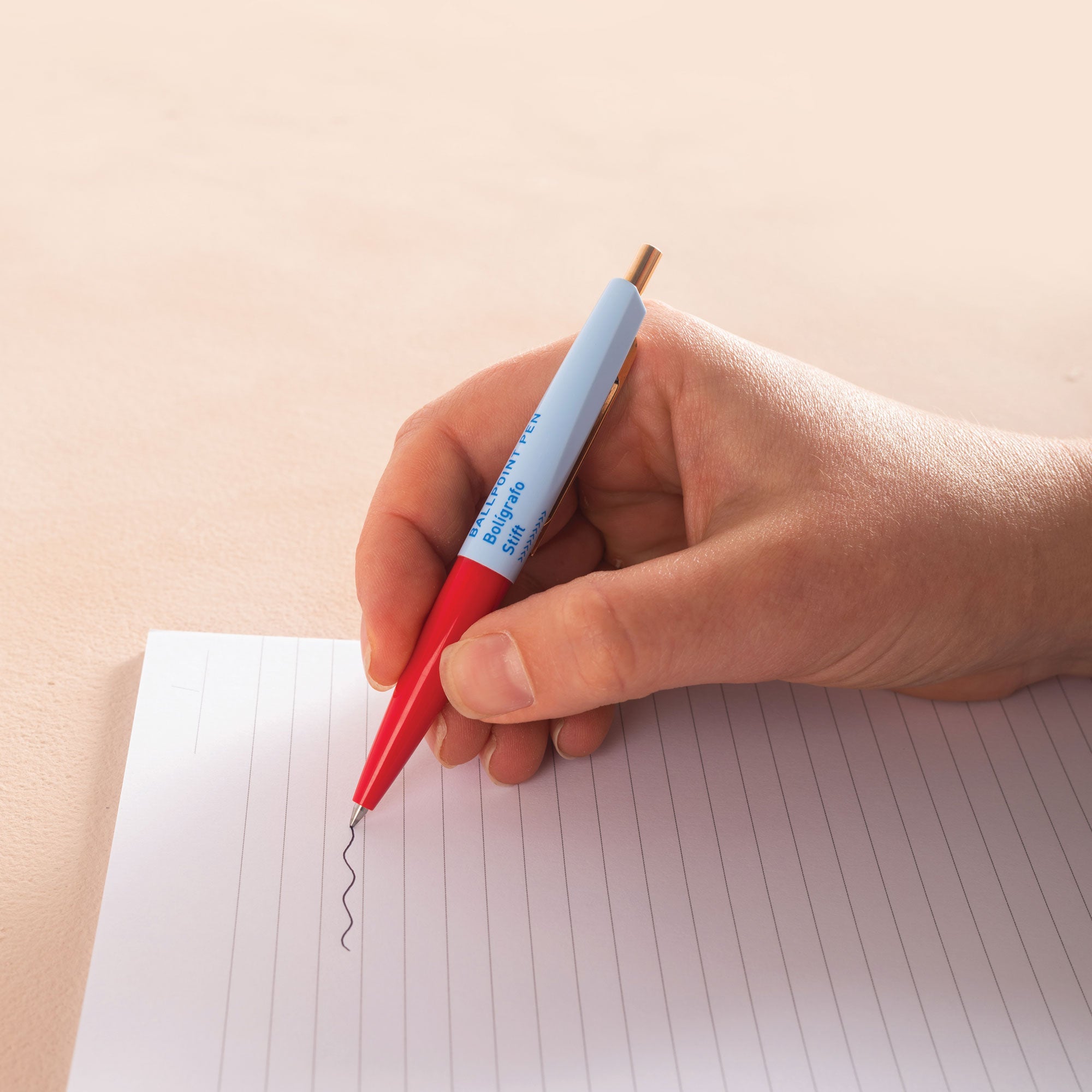 Retro design Ballpoint pen, blue and red, Anterique x Days