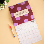 Perimenopausal Thoughts calendar, mini month ahead view for forward planning