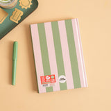 2027 Diary | A5 Hardcover Week to View | Sage Stripe
