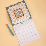 Seashells calendar, mini month ahead view for forward planning