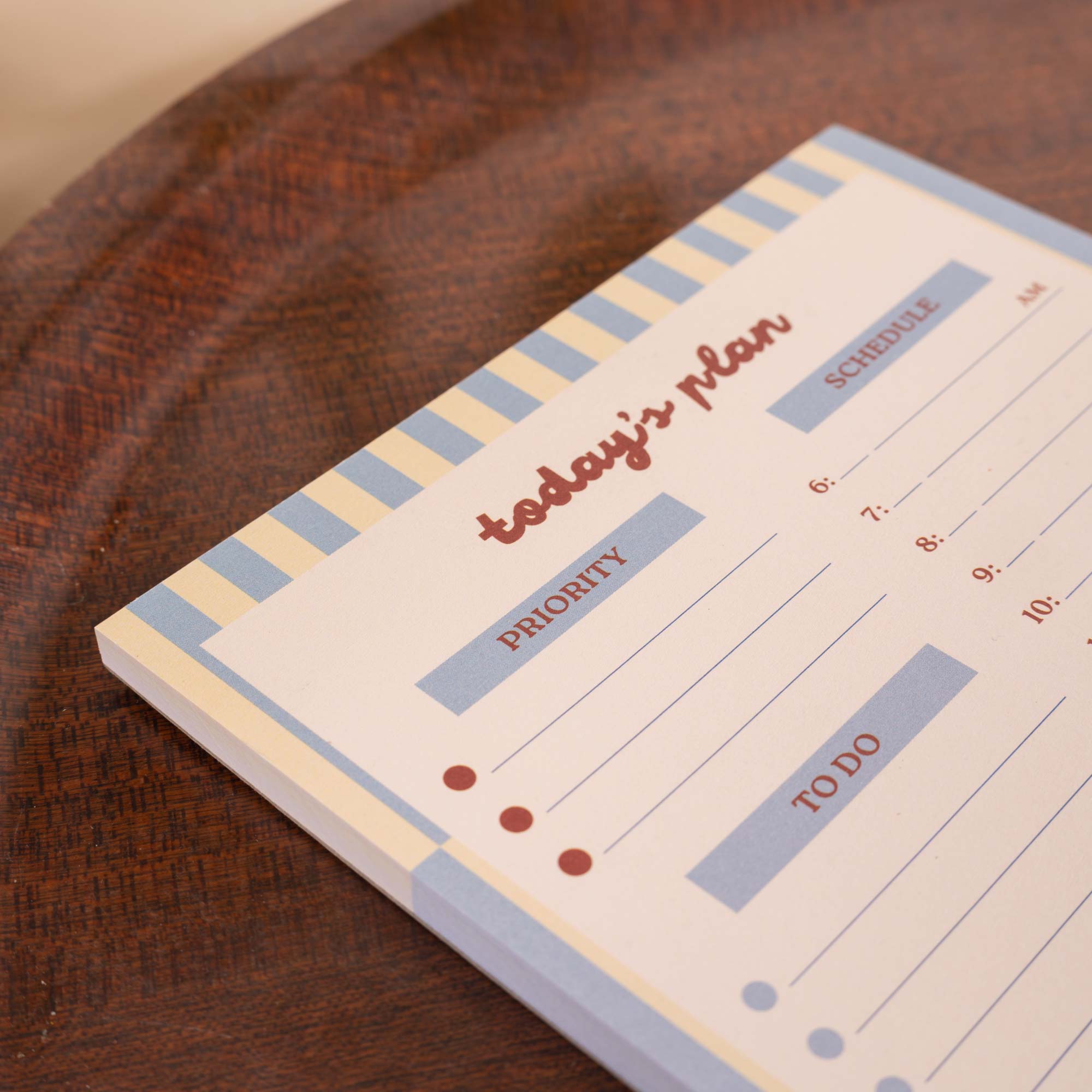 A5 Butter Blue Daily Planner Pad, 50 tear-away pages on 100% recycled paper