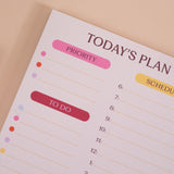 A5 Colour Theory Daily Planner Pad, separate notes section for the day
