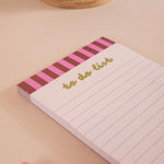 Checks & Stripes To Do List Pad, 100% recycled paper printed with vegetable-based inks