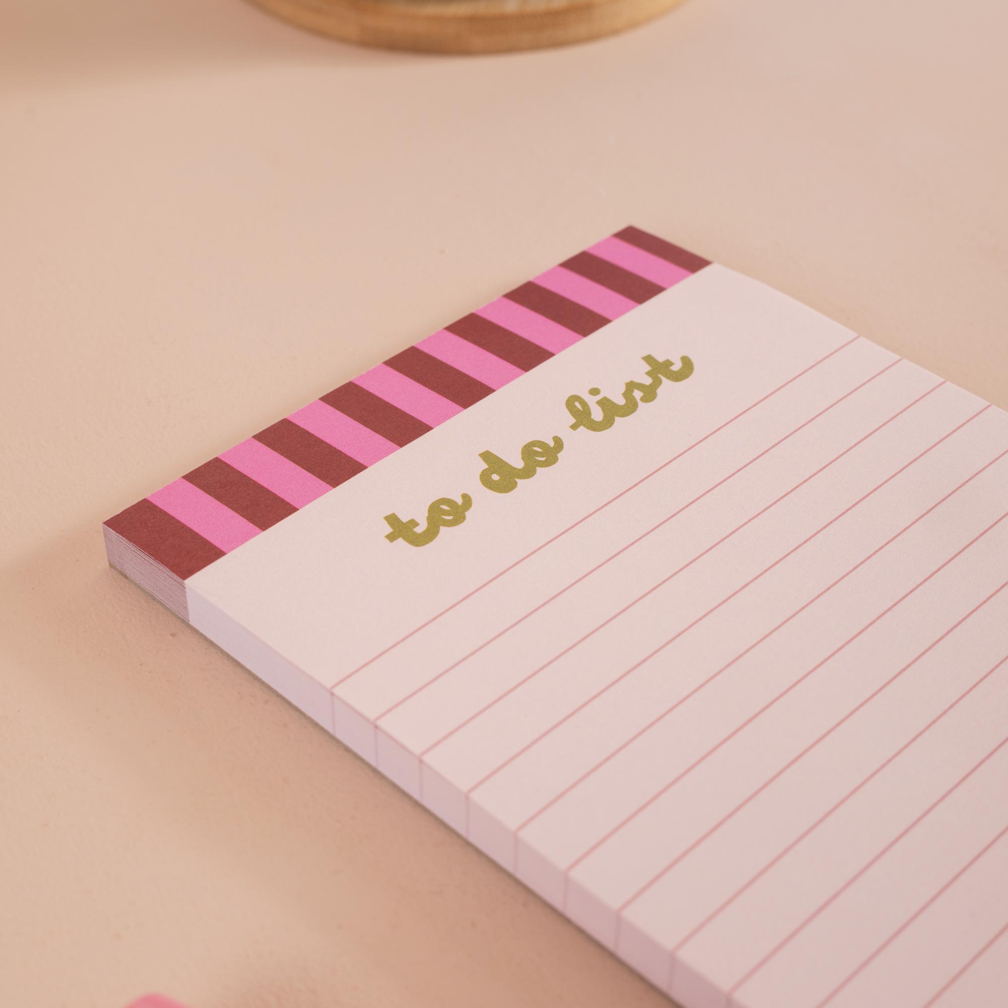 Checks & Stripes To Do List Pad, 100% recycled paper printed with vegetable-based inks
