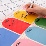 A3 Design Museum Arches & Grids Magnetic Fridge Planner, reusable and easy to wipe clean