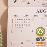 Good Tuesday 2026 calendar inspired by mystical creatures, astrology and magical symbolism, 100% recycled paper, made in the UK and plastic free packaging
