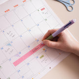 2027 songbirds wall calendar in use with birthdays appointments and plans organised
