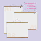 Magnetic Oak Wall Planner Hanger | 28" / 71.5 cm | Extra Large