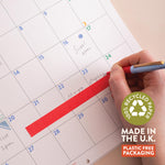 2027 Dog Life wall calendar printed on recycled paper, Make in the UK, Plastic Free Packaging