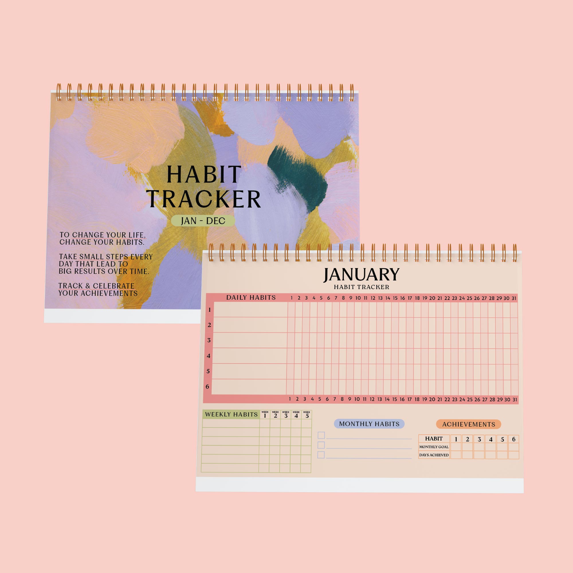 Good Tuesdays Habit Tracker, A5 size, for tracking daily, weekly and monthly habits