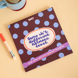 2027 compact wall calendar, punched hole for hanging, recycled paper