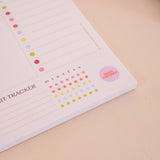A4 Colour Theory Weekly Planner Pad, 52 tear-away pages on 100% recycled paper