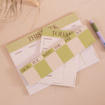 A4 Matcha Weekly Planner Pad, 52 tear-away pages on 100% recycled paper