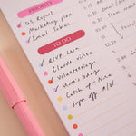A5 Colour Theory Daily Planner Pad, 50 tear-away pages on 100% recycled paper