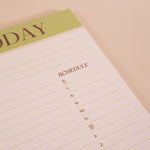 A5 Matcha Daily Planner Pad, 50 tear-away pages on 100% recycled paper