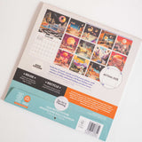 Good Tuesday 2026 Calendar with retro future spacescapes, fun, playful, designs 