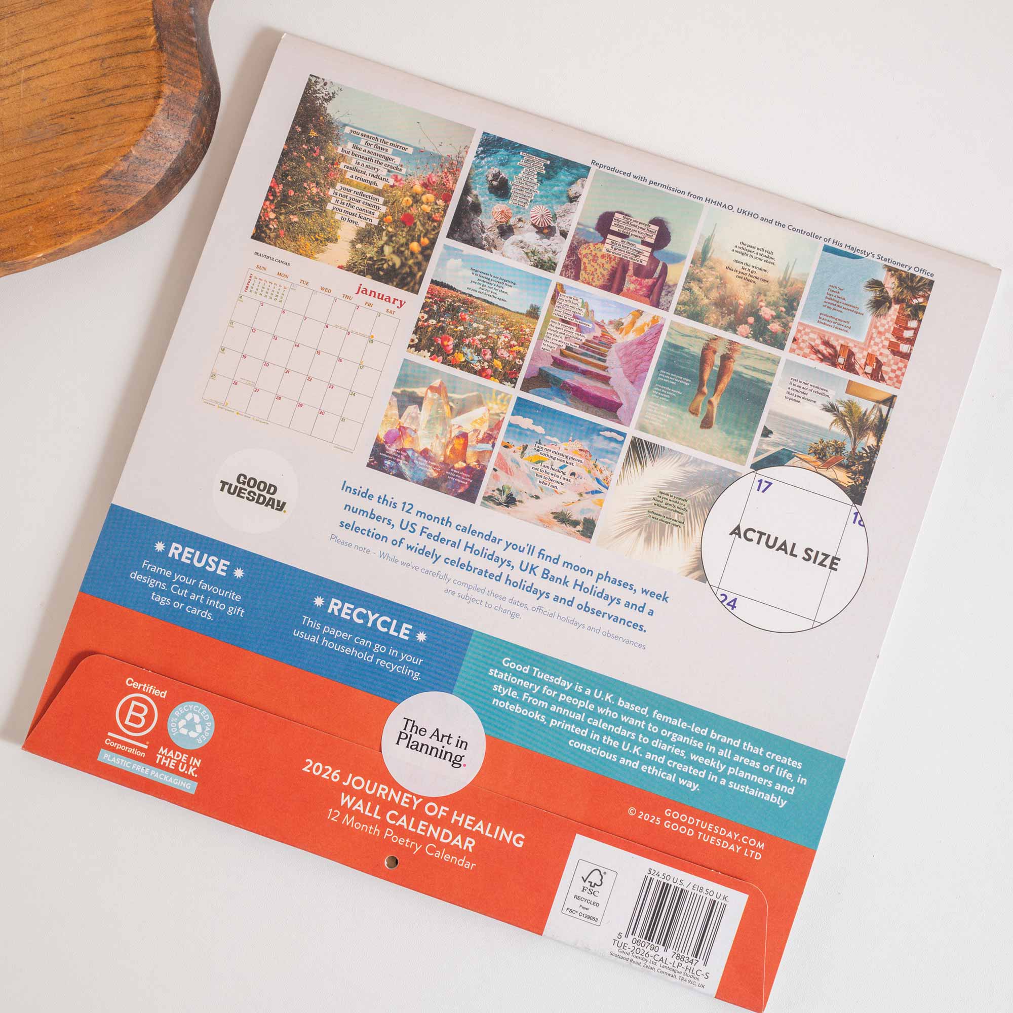 Good Tuesday 2026 Calendar with beautiful images, paired with inspiration and uplifting quotes for your healing journey