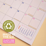Arty Dogs wall calendar, week numbers and moon phases included