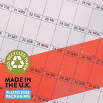 2027 Design Museum Dots & Grids Wall Planner, 150gsm recycled paper, made in the UK