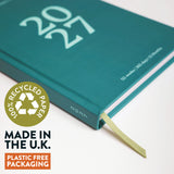 2027 Diary | A5 Hardcover Week to View | Teal