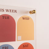 A4 wipeable weekly planner with week at a glance layout and to do section