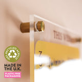 Wipeable Weekly Planner | Recycled Acrylic | Soft Focus | Optional Wall Mounts
