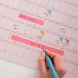 2026-2027 Academic Year Wall Planner | Landscape | Boho Arches